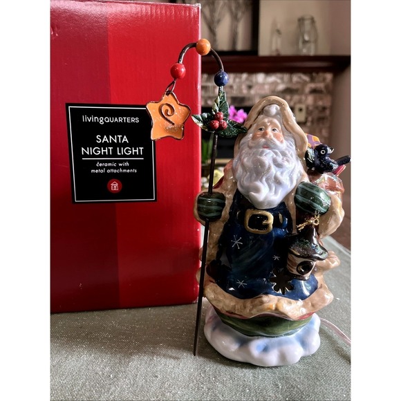LivingQuarters Other - Living quarters Santa Night Light Rare With Box~EUC